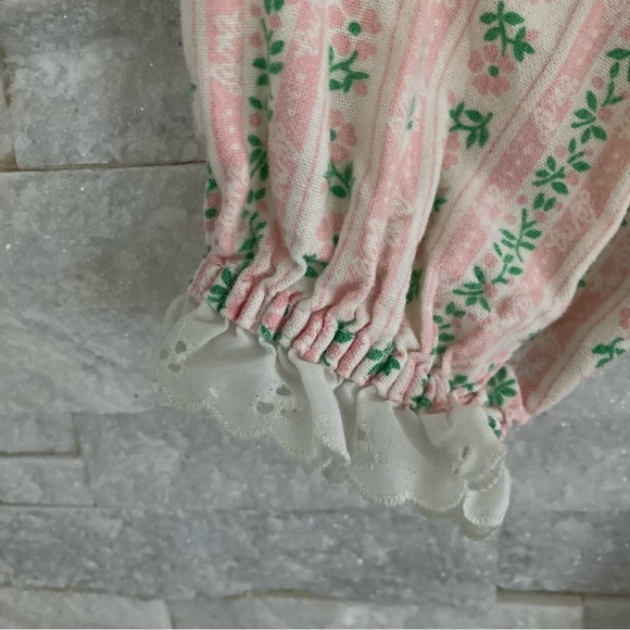 💖Lanz soft flannel nightgown w/ pearl buttons eyelet trim. - Picture 3 of 8